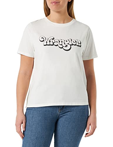 Wrangler Wornwhite T-shirt damski, rozmiar M, biały, M