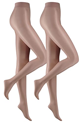 Camano Damskie legginsy Everyday Silky Shimmer 15 DEN Tights 2p, Alabaster, 44-46