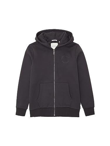 TOM TAILOR Chłopięca bluza z kapturem i nadrukiem, 29476-Coal Grey, 140