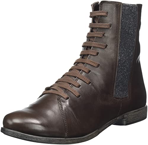 THINK! Damskie buty AGRAT_3-000625 garbowane bez chromu, zrównoważone botki, 3000 Smoke, 42 EU