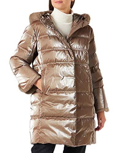 Geox Damski płaszcz w dół Skyely, Pine BARK, 44 (DE)