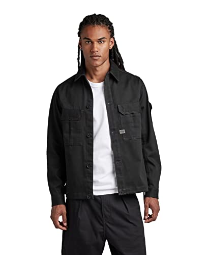 G-STAR RAW Męska koszula z 2 kieszeniami, czarna (dk Black C900-6484), L, Czarny (Dk Black C900-6484), L