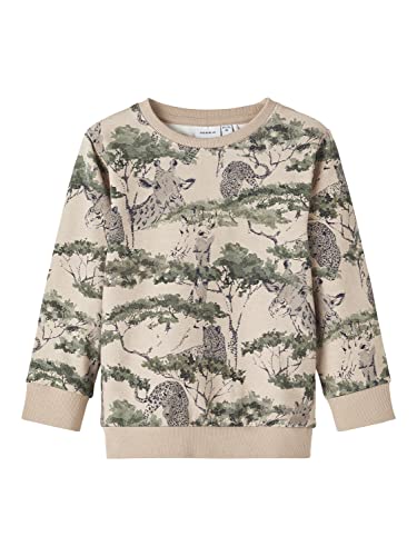 NAME IT Bluza chłopięca Nmmdamian Sweat Unb, Humus, 110