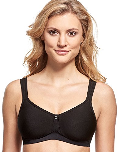 SUSA Damski biustonosz Catania, nieprzezroczysty, czarny, A95, czarny, 95A