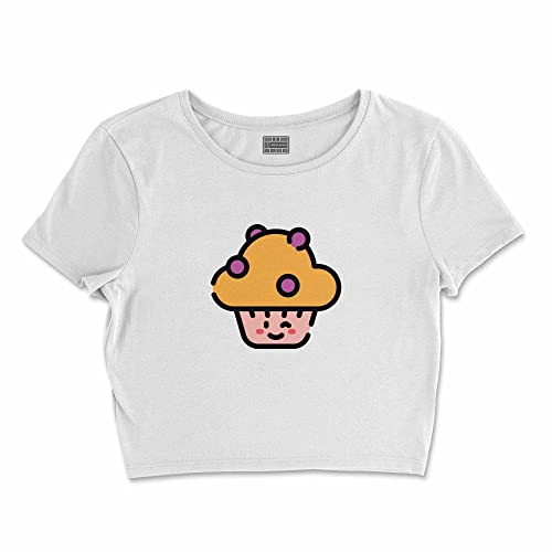 Bona Basics, Damski T-shirt basic, z nadrukiem cyfrowym, 100 bawełny, biały, swobodny, damski top, rozmiar: XL, biały, XL