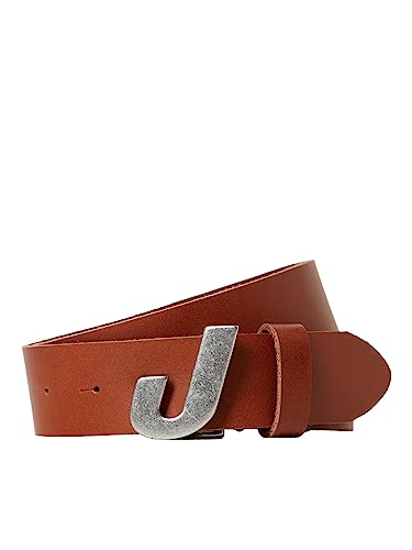 JACK & JONES Męski pasek skórzany Jacjones J, czarny, 90