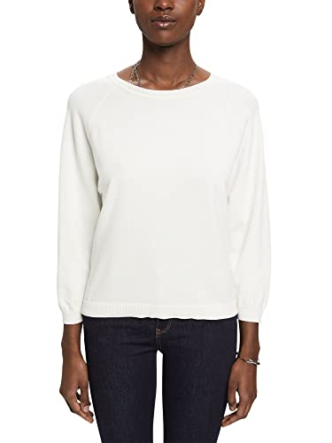 ESPRIT Collection sweter z rękawami nietoperza, Off White, L