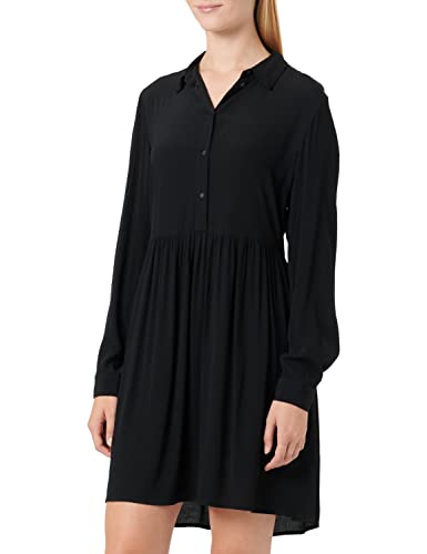 Vila Damska koszulka Vifini L/S Su-Noos sukienka, czarny, 34