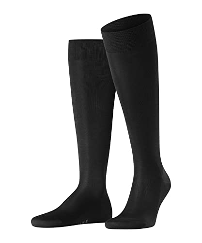 FALKE Mężczyźni Podkolanówki Tiago M KH Organiczna Bawełna długie jednokolorowe 1 Para, Czarny (Black 3000), 49-50