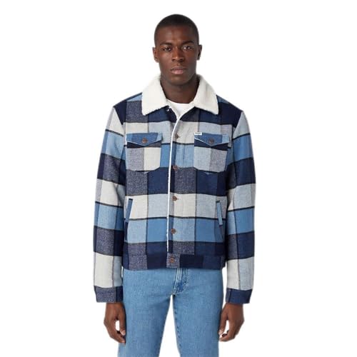 Wrangler Wool Trucker kurtka męska, Captains Blue, L
