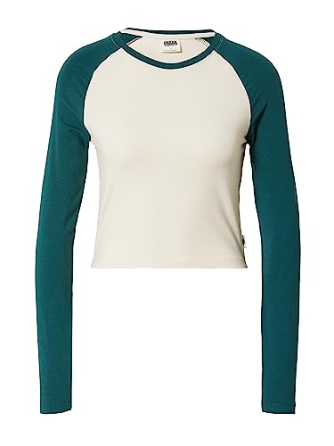 Urban Classics Damska koszulka damska z długim rękawem w stylu retro, biały piasek/jaspis, XXL