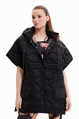 Desigual Poncho_psico Denali 2000 czarny, jeden rozmiar dla kobiet, czarny, rozmiar uniwersalny