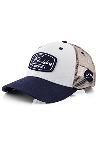 Blackskies Razor Czapka bejsbolowa, męska i damska, czapka premium, Snapback Trucker, czarna, czerwona, biała, niebieska, Biało-granatowy piasek, jeden rozmiar