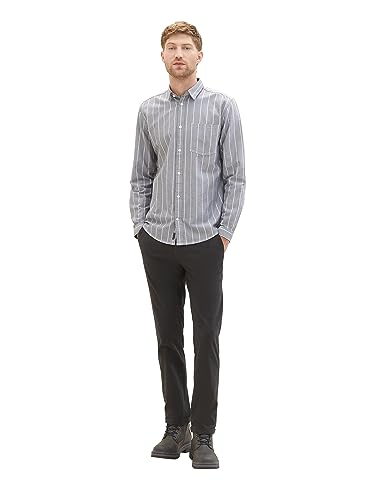 TOM TAILOR koszula męska, 32305 – granatowe duże paski, XL