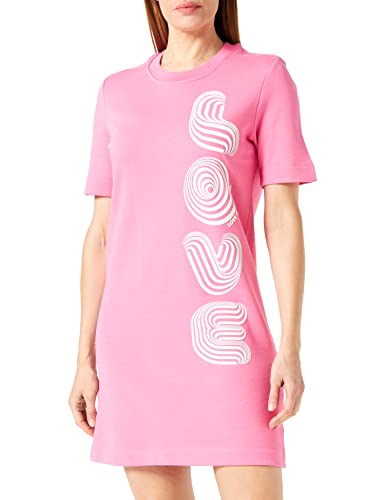 Love Moschino Damska sukienka z krótkim rękawem, krój regularny, fuksja, 38, Fuchsia, 38