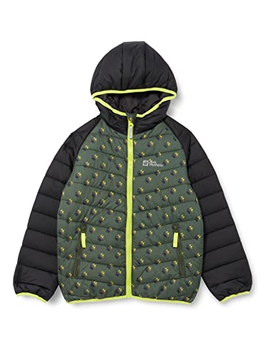 Jack Wolfskin Chłopięca kurtka z nadrukiem, Thyme Green All Over, 116