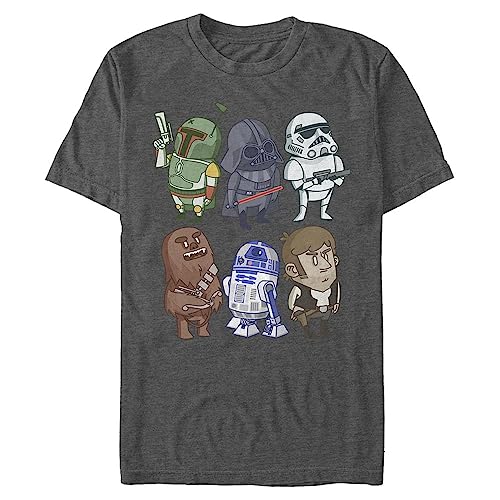 Star Wars T-shirt męski, Wrzosowy węgiel drzewny, M