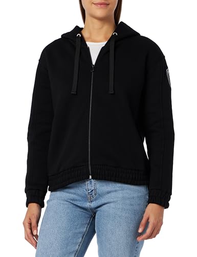 Blauer Bluza Otwarta Bluza Damska, Czarny, 40