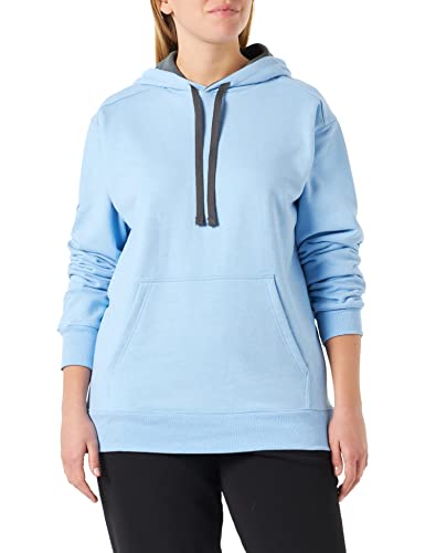 Trigema Damska bluza z kapturem 575905, Iceblue Melange, L, Iceblue-melanż, L