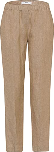 BRAX Damskie spodnie w stylu Maron lniane spodnie, Toffi, 26W / 30L