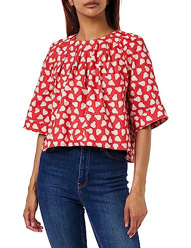 United Colors of Benetton Koszula damska, Czerwony a wzorzysty 74a, M