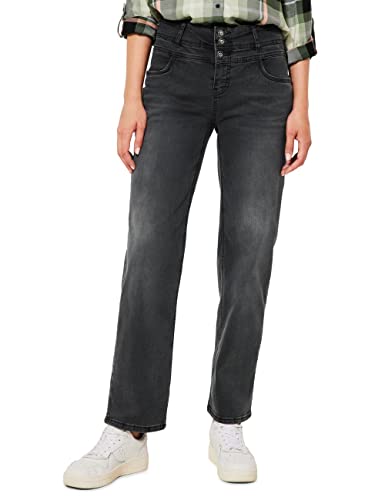 Street One Damskie spodnie dżinsowe A375595, deep Black Used wash, W26/L30, Deep Black Used Wash, 26W / 30L