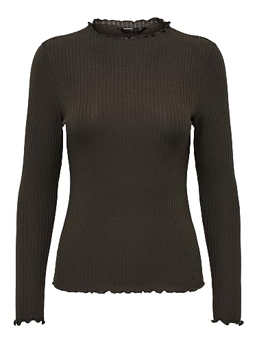 ONLY Onlemma L/S High Neck Top Noos JRS koszulka z długim rękawem, Demitasse, L