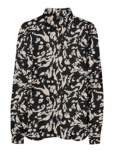 VERO MODA Bluzka damska, Czarny/Aop: cila, XS