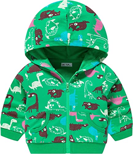 Mała ręka bluza chłopięca z kapturem z zamkiem błyskawicznym dla chłopca dinozaur wiek 3-4 lata, Dinozaur 4