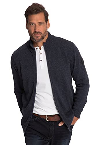JP 1880 Męska kurtka dzianinowa z odznaką, granatowa, 4XL, granatowy, 4XL