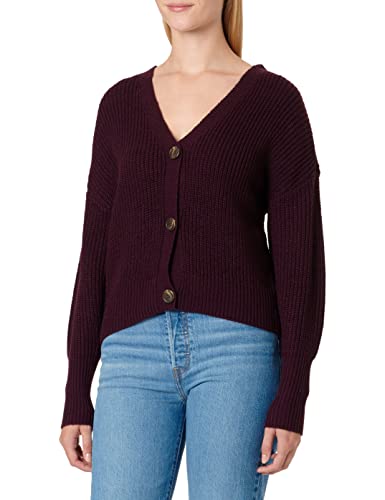 VERO MODA Damski kardigan z dekoltem w serek, Winetasting, XXL