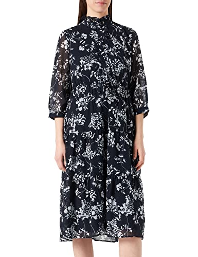 VERO MODA Damska sukienka midi z nadrukiem, Navy Blazer 1, S