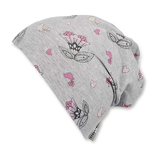 Sterntaler Dziewczęca luźna czapka beanie, Szary (Silber 513), 51 cm (XS)
