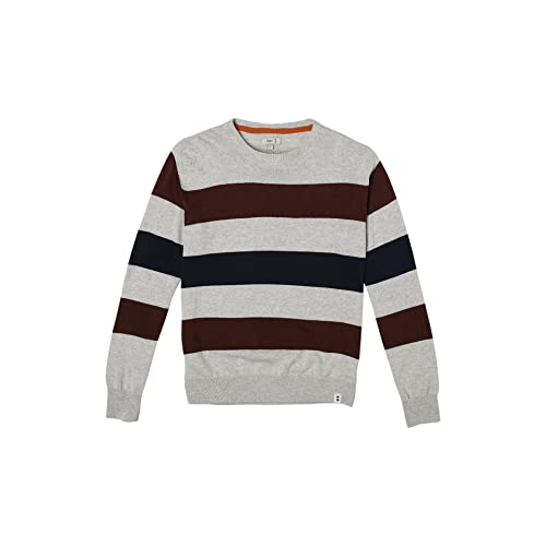 SLAM Sweter męski F71, Multistripe LT szary Mel, L