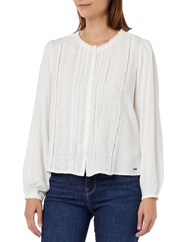 Pepe Jeans Bluzka damska Galena biała, rozmiar XS, Biały (mysz), XS