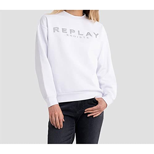 Replay Bluza damska, 1 Biały, S