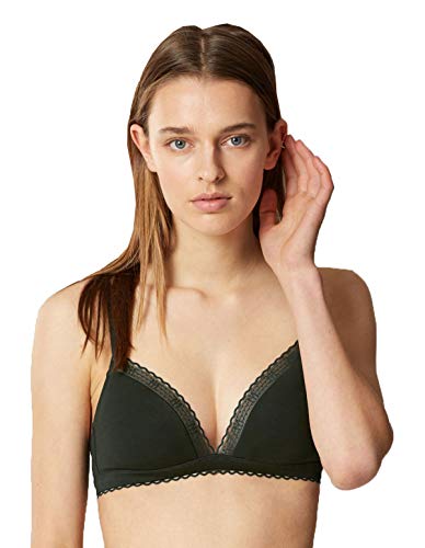 Maison Lejaby - Biustonosz trójkątny bez fiszbin LA Petite Lejaby Damski, Zielony (Lichen V0006), 70A