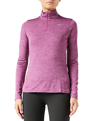 Mizuno Damskie Impulse Core LS HZ bieganie, wino winogronowe, XS