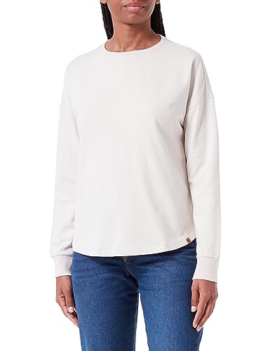 camel active Damska bluza z okrągłym dekoltem z czystej bawełny, migdał, S