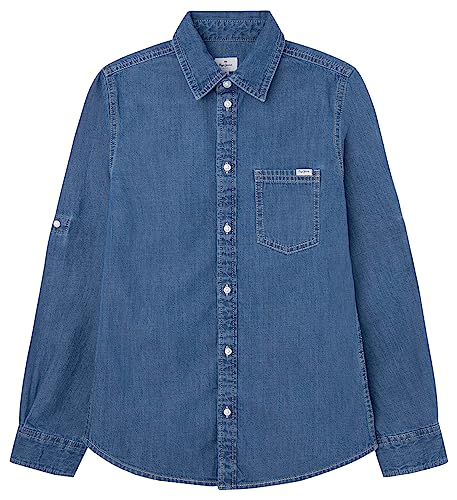 Pepe Jeans Damska koszula Portez, Niebieski (Denim-HS8), 8 Jahre