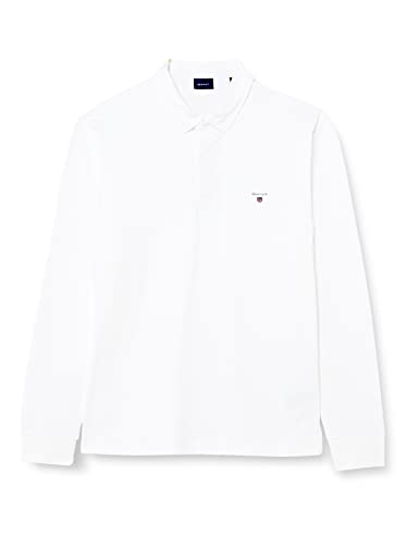GANT Męski t-shirt SOLID Heavy Rugger, biały, standardowy, biały, 4XL