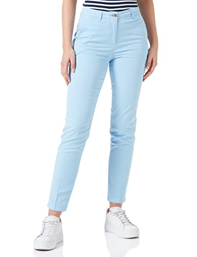 Tommy Hilfiger Damskie spodnie chino Slim Co Blend tkane, Błękitny statek, 68