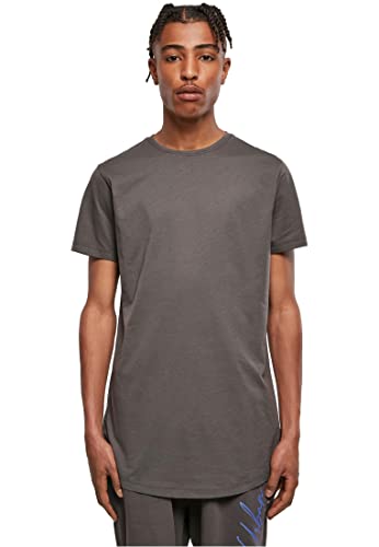 Urban Classics Męski T-shirt Shaped Long Tee jednokolorowy, długi krój koszulka męska, dostępna w wielu różnych kolorach, rozmiary XS-5XL, ciemny., L
