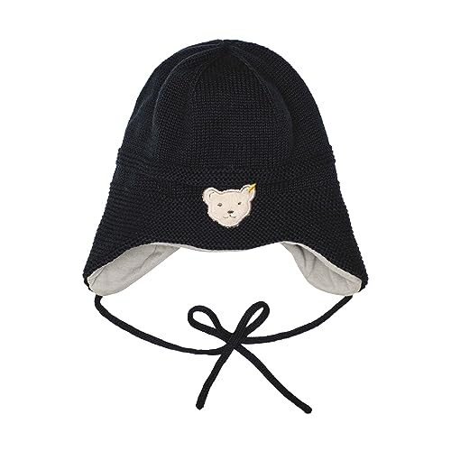 Steiff Unisex Baby Classic czapka beanie, granatowa, 45