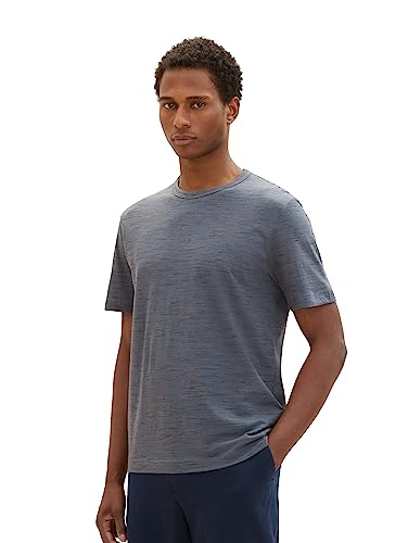 TOM TAILOR Męski T-shirt w stylu spacedye, 32437-dusty Dark Teal Spacedye, 3XL