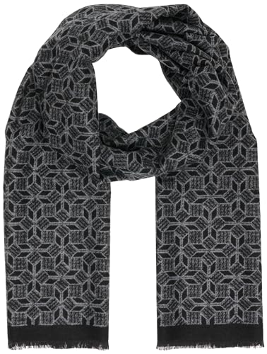 bugatti Męski szalik 6300-40304, czarny-50, rozmiar uniwersalny, czarny-50, jeden rozmiar