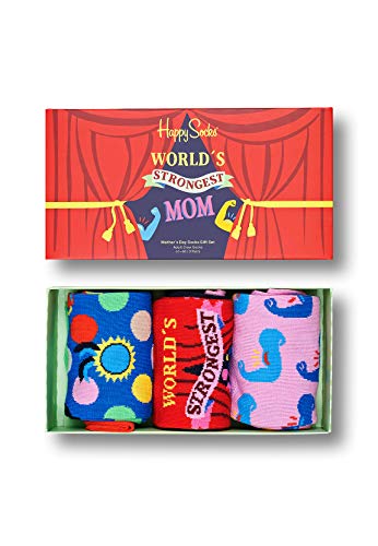 Happy Socks 3-Pack Mother´s Day Socks Gift Set, kolorowe i zabawne, skarpety dla kobiet i mężczyzn, wielokolorowe (41-46)