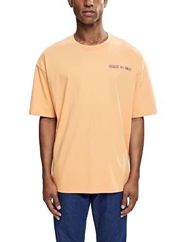 edc by ESPRIT Męski t-shirt 072CC2K315, 840/PEACH, standardowy