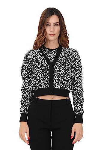 Pinko Delfin sweter żakardowy Mist sweter damski, Zb2_czarny/kość słoniowa, XXS