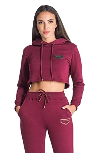 Gianni Kavanagh Damska bluza z kapturem Burgundy Core, Bordeus, XS